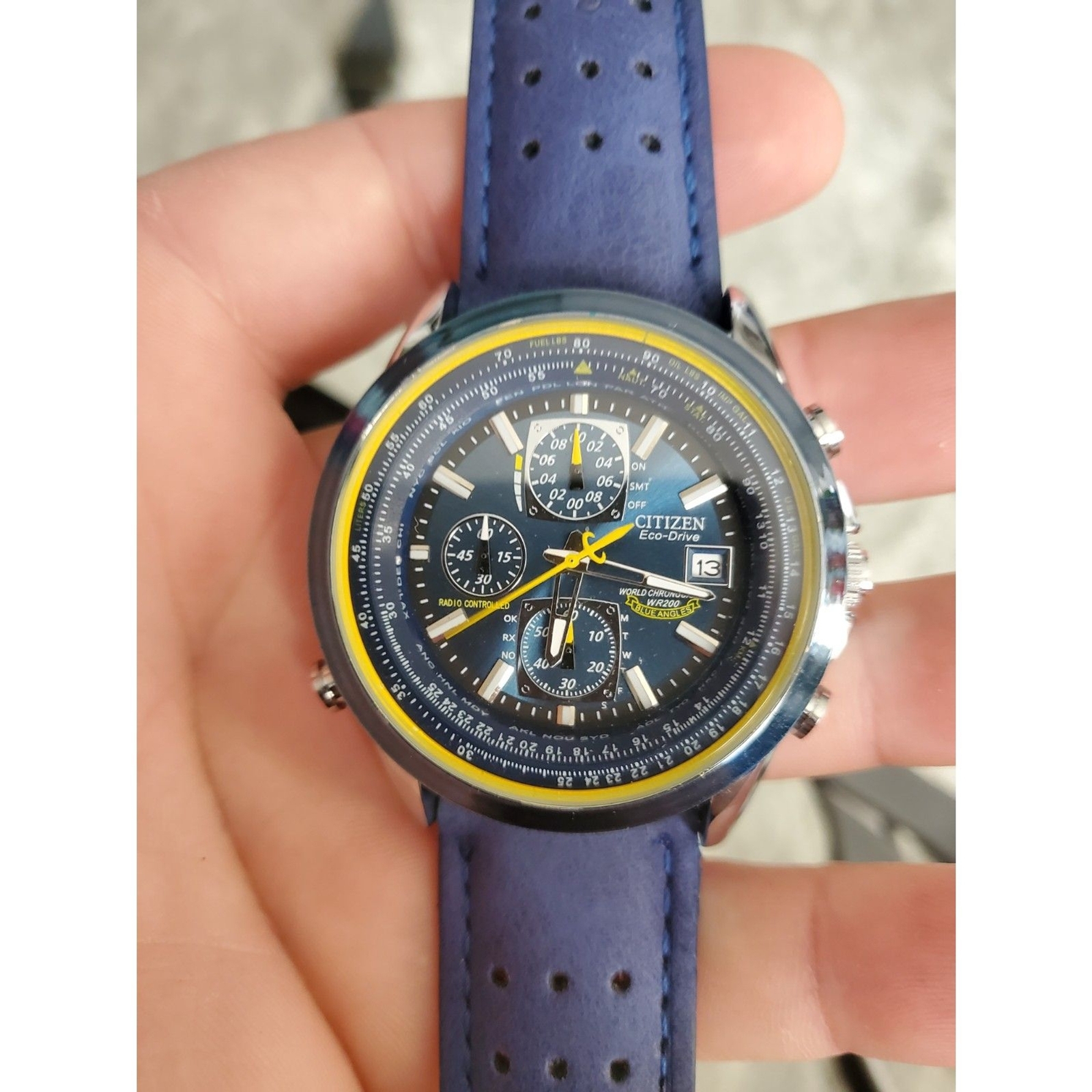 🔥 RARE NEW Men's Citizen Blue Angels AT802003L Chronograph 42mm