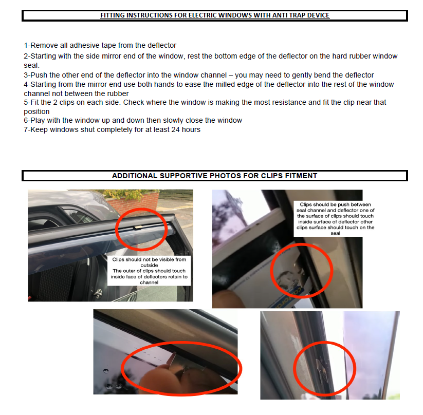 LAS Wind Deflectors For SKODA YETI 20092017 4 Pieces Dark Tinted In