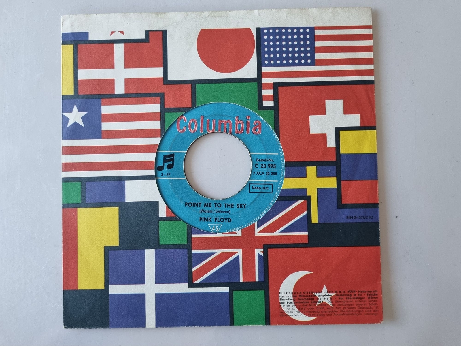 Pink Floyd - Point Me To The Sky 7'' Vinyl Germany WORN CONDITION - READ!!