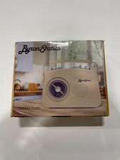 Byron Statics Portable Radio AM/FM Retro Look Radio w/ Built in Speakers