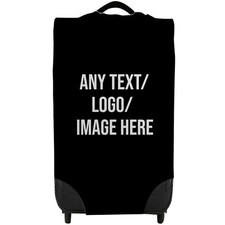 Any Logo Text Image Suitcase Cover Personalised Caseskinz Holiday Accessory Trip