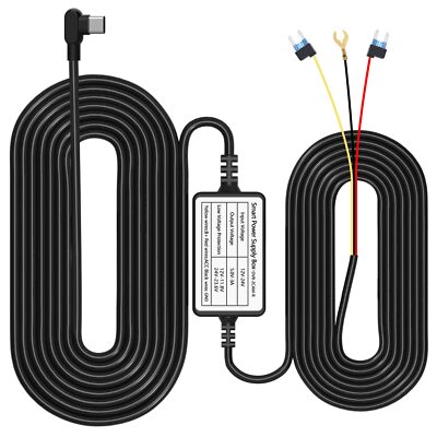 Usb C Hardwire Kit For Dash Cam Type C Dash Camera Hardwire Kit Converts 12v24v 