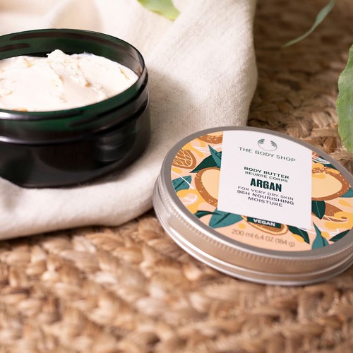 The Body Shop Argan Body Butter For Very Dry Skin Vegan (6.4 oz/ 200ml) NEW - Picture 4 of 5