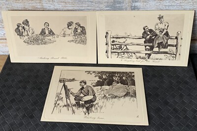 JUGENDSTIL GLAMOUR X3 Postkarten GIBSON /James Henderson & Sons Pmk 1908