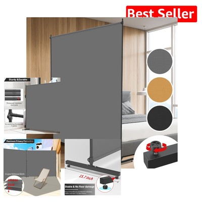 Portable Indoor/Outdoor Room Divider with Thickened Fabric - Modern Grey Design