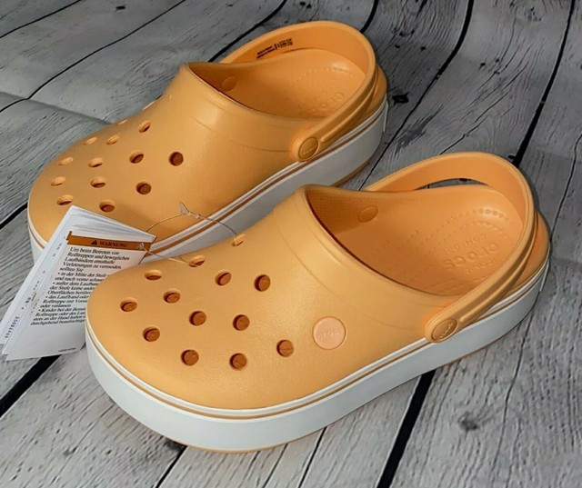 light orange crocs