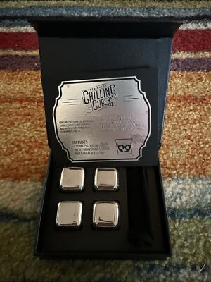 Stainless Steel Ice Cubes Chilling Rocks Whiskey Stones Reusable with Velvet Bag