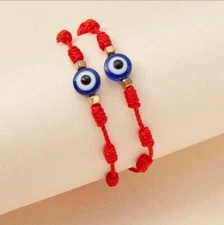2 pcs Pack Evil Eye Bracelet 7 knots Spanish Red Protection Bracelet Gift to her