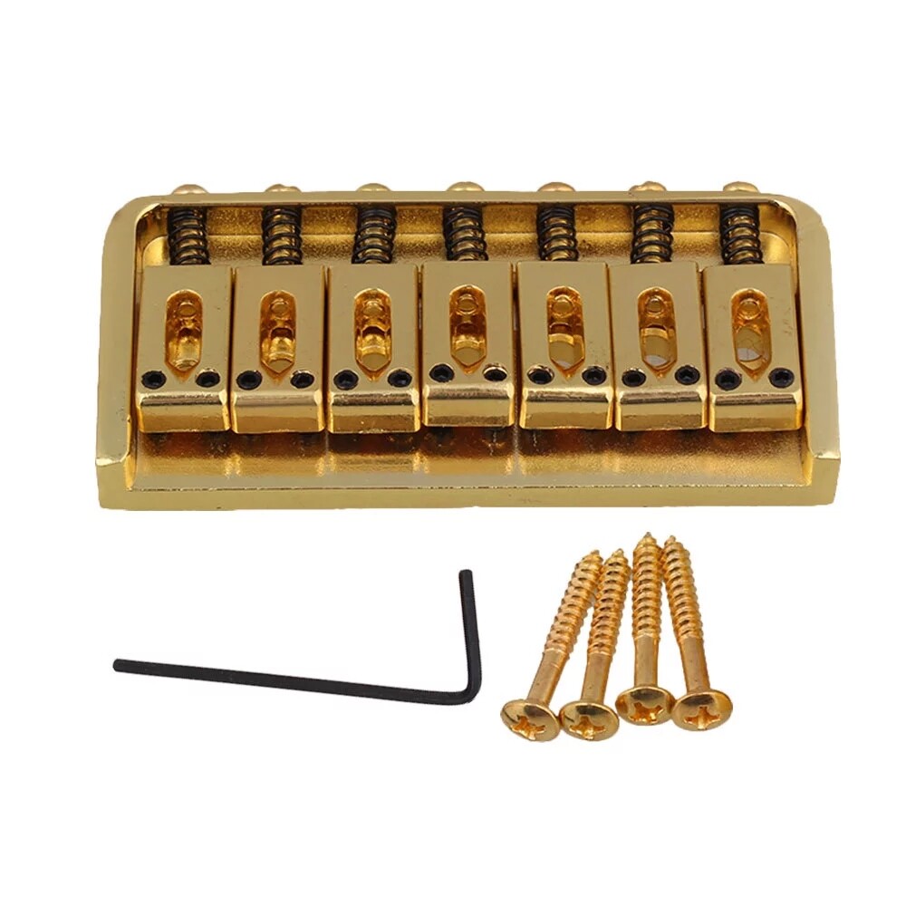 Black/Gold/Silver 7 String Bridge for Electric Guitar with Screws