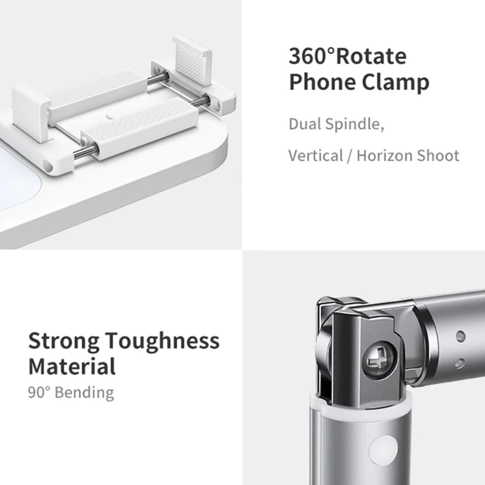 New Professional Live Stream Selfie LED Ring Flexible Mobile Phone Holder Tripod - Image 2 of 4