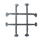 Hand Forged Front Door Grill Wrought Iron Rustic Metal Decor Speakeasy Bars Grid