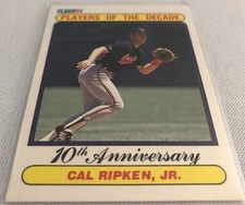 1990 Fleer Baseball Cal Ripken Jr. Baltimore Orioles Players of the Decade #624