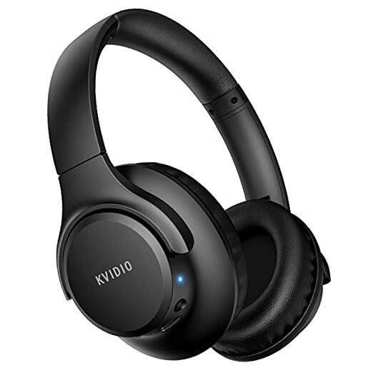 Updated Over-Ear Bluetooth Headphones with 65-Hour Playtime in Wireless Black
