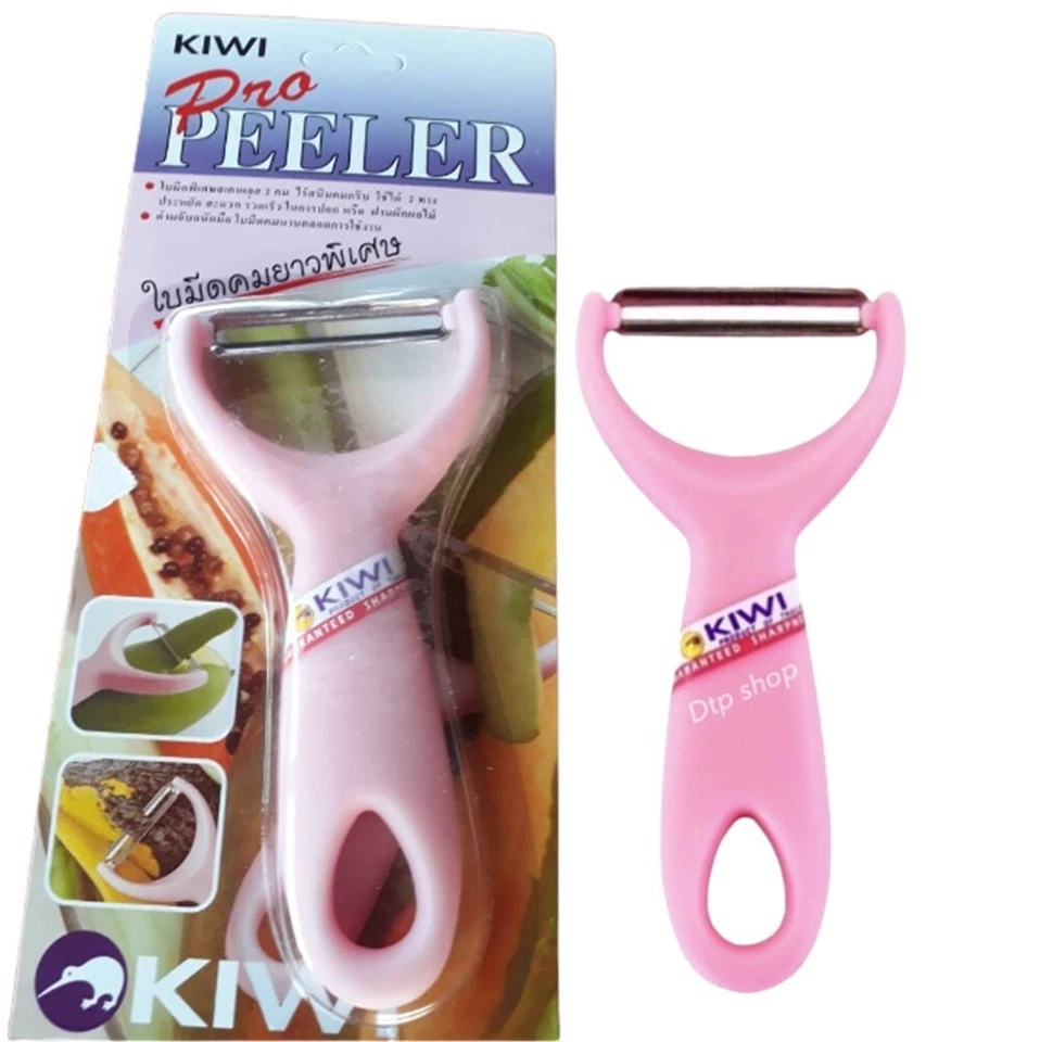 KIWI Pro Rebanada y Pelador Cuchillo 2 Bordes Herramienta Ensalada Papaya Zanahoria Fruta Kit de Cocina Foto 4 de 4
