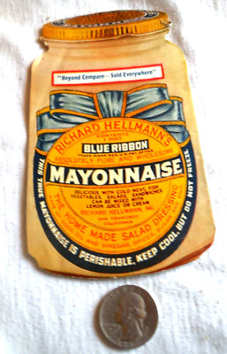 1920's jar shaped cook book ''RICHARD HELLMANN'S MAYONNAISE SAN FRANCISCO''