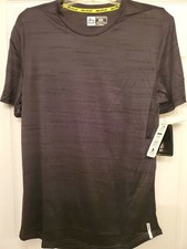 Reebok Active Cross Training Performance Tee Charcoal/Black Size Medium 