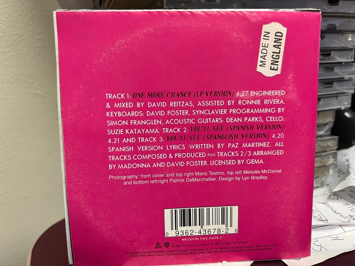 MADONNA ONE MORE CHANCE/YOU'LL SEE IMPORT UK CD BONUS | eBay