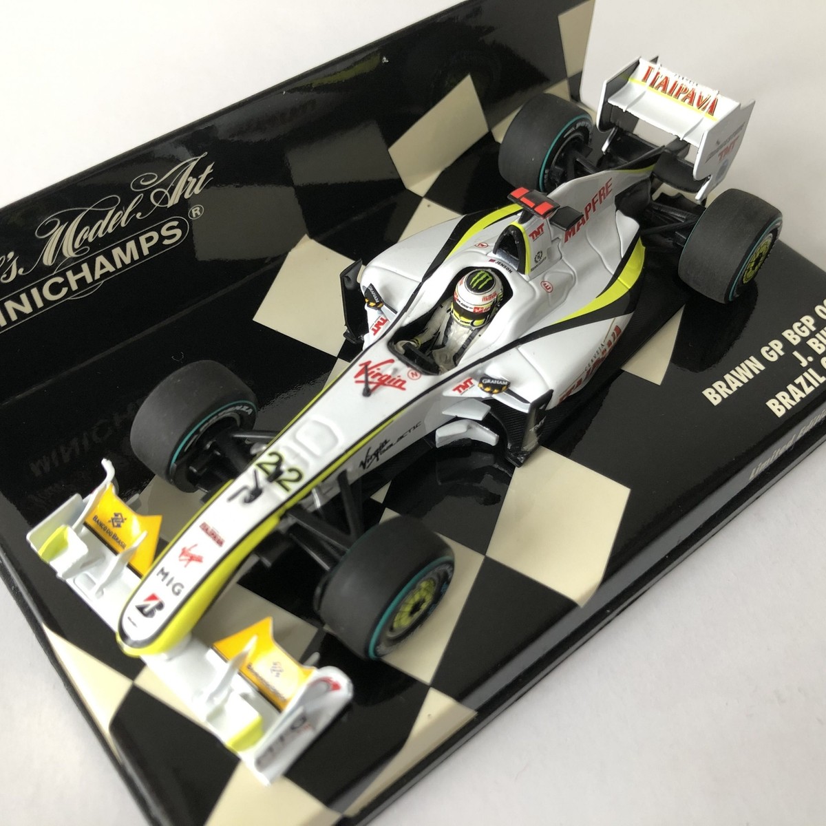 2009 Jenson Button | Brawn GP BGP001 (Brazil GP)| 1:43 Minichamps