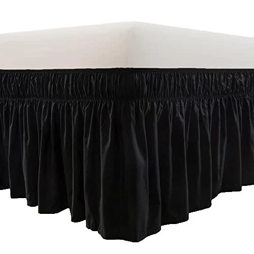 King Black 100% Cotton Bed Skirts