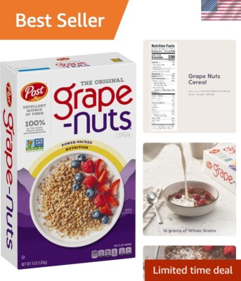 Post Grape Nuts The Original Non Gmo Cereal, 64 oz Box Pack of 8