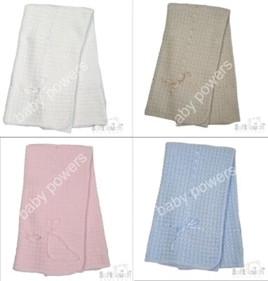 BABY POWERS Baby Schal Spanisches Strickband Babydecke Schal