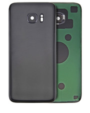 Back Cover Glass With Camera Lens Compatible For Samsung Galaxy S7 Edge Black