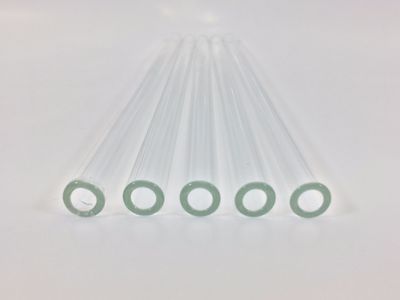 Large Heavy Duty Pyrex Straw - 5 pcs - 12.7mm OD w/ 2.4mm wall @ 11.75'' Long 