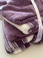 Amrapur Spa Collection Towel Set Plum White Men's Gift College Dorm Essential