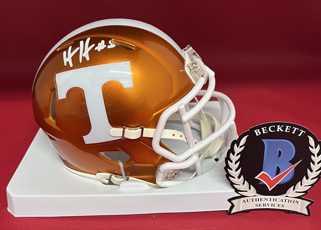 Hendon Hooker Autographed Signed Tennessee Volunteers FLASH MINI HELMET BAS BECKETT 