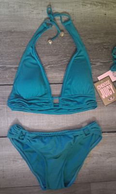 New Juicy Couture Polynesian Large Halter Bikini Swimsuit Large L