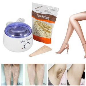 Hot Pro Wax Kit Heater Pot Salon Waxing Hair Removal W 100g