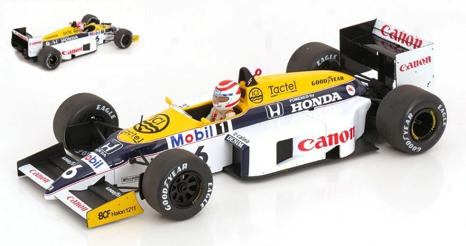 Williams F1 1/18 FW11 Nelson Piquet GP Brasile 1986 Modellino Auto Formula1 MCG - Immagine 3 di 4