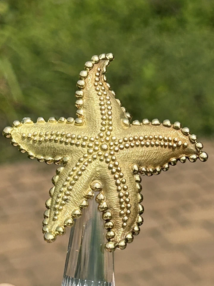 Broche grande con cuentas Tiffany & Co estrella de mar estrella de mar oro amarillo de 18 quilates 35,8 gramos