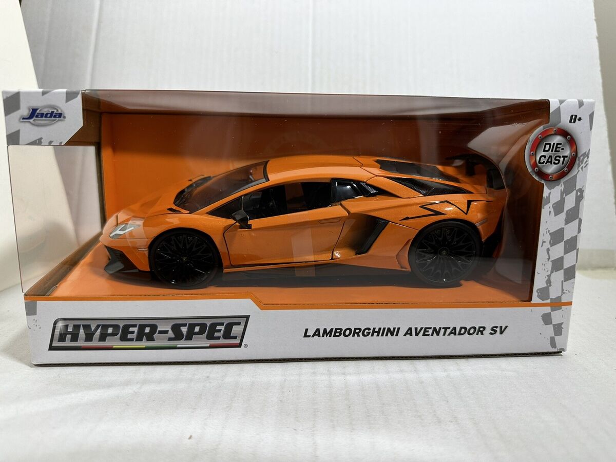 JADA TOYS HYPER SPEC LAMBORGHINI AVENTADOR SV ORANGE 1:24 JADA TOYS HYPER SPEC LAMBORGHINI AVENTADOR SV ORANGE 1:24