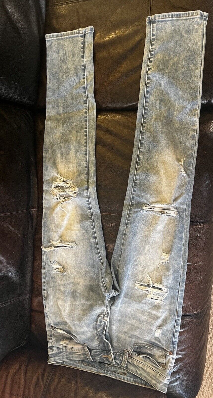 4 PAIR American Eagle & Hollister jeans 31/32 Dis… - image 3