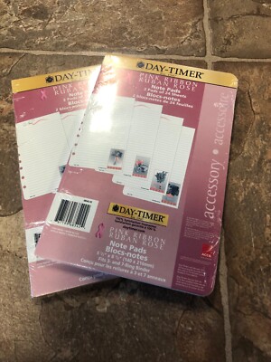 Day-Timer note pads (4 pads of 24 sheets). 5 1/2 x 8 1/2''