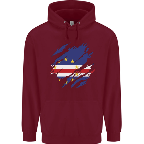 Torn Cape Verde Flag Verdean Day Football Childrens Kids Hoodie - Picture 75 of 88