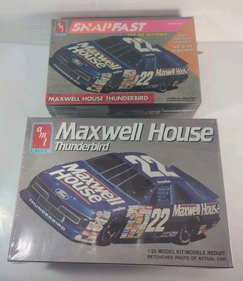 AMT ERTL Maxwell House Ford Thunderbird Sterling Marlin  NASCAR Model 2x Lot NEW