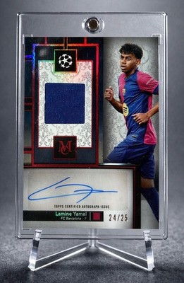  2024 LAMINE YAMAL UNIQUE TOPPS WORN PATCH AUTO/25 MUSEUM UEFA BARCELONA RARE 