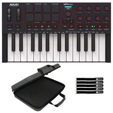 Akai Professional MPK Mini 4 25-Key Black 8 Pads MIDI Keyboard w Case