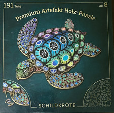Premium Artefakt Holz-Puzzle Schildkröte - 1...