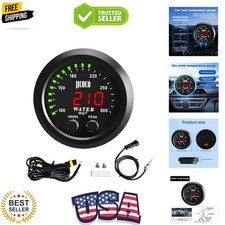 Universal 52mm Water Temperature Gauge With Alarm And 18 Npt Sensor Car Digi...