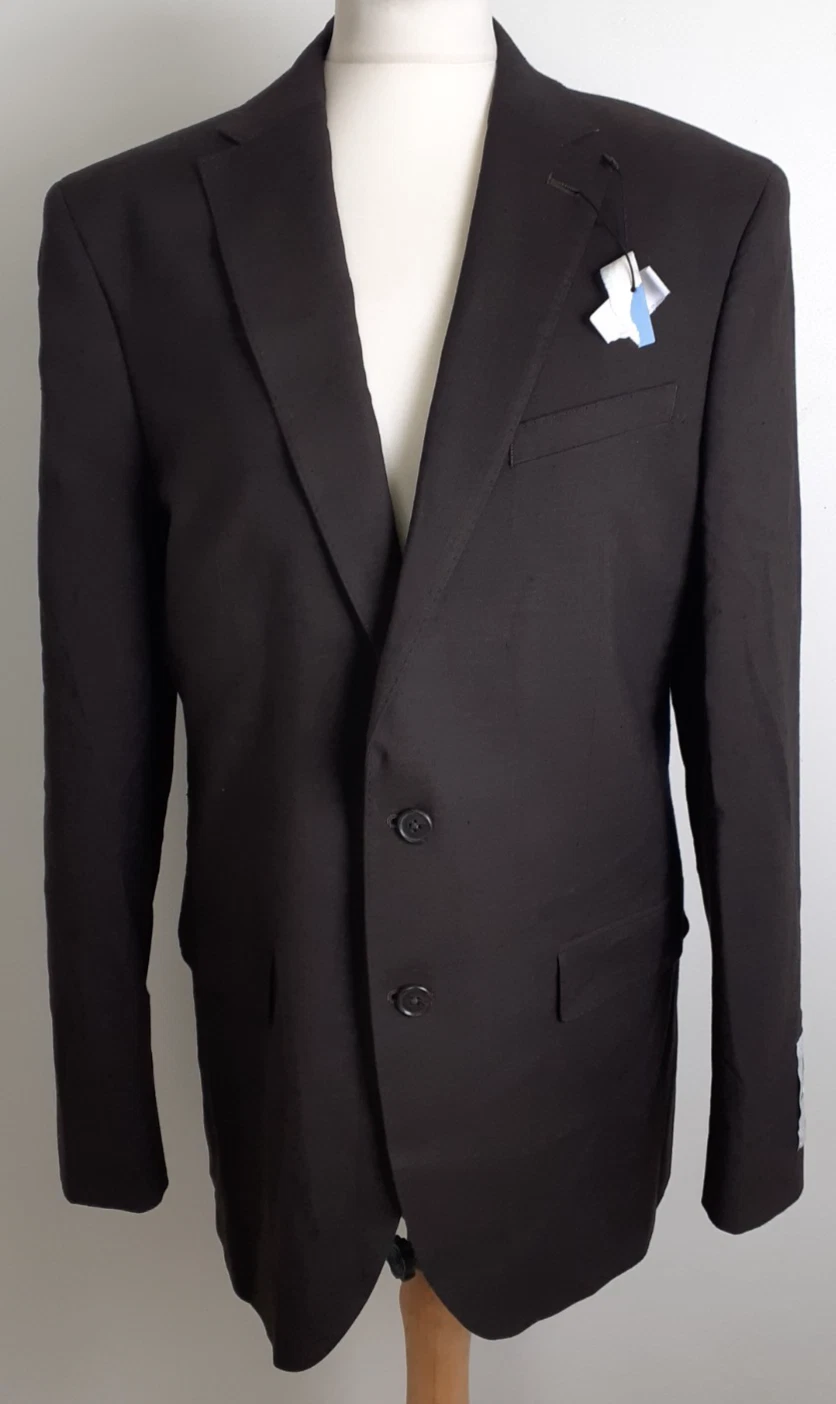 M&S Men's Linen Mix Tailored Blazer Jacket In Dark Brown
Opens in a new window or tab