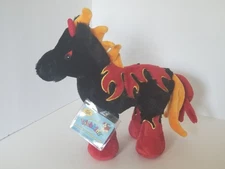 NEW Webkinz Night Mare HM398 RARE RETIRED plush w/ SEALED CODE black red horse