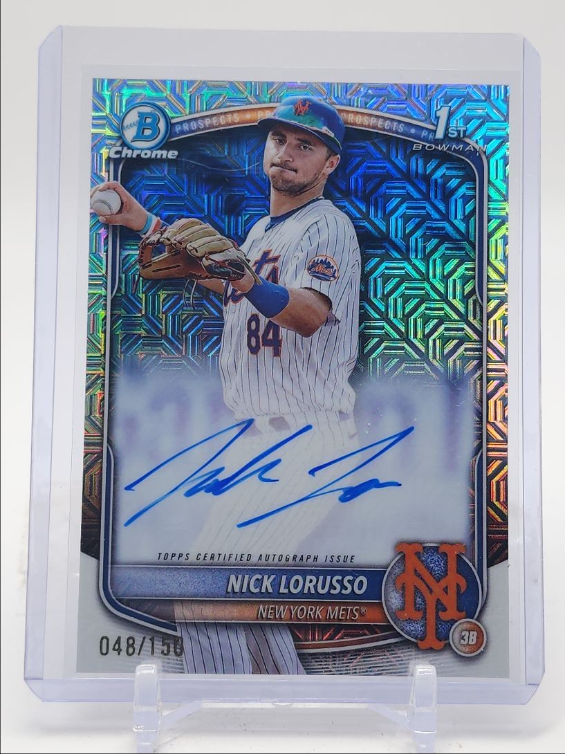 NICK LORUSSO 2025 BOWMAN CHROME 1ST AUTOGRAPH HTA CHOICE AUTO /150 Q3917