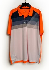 Y2K NWOT- MINT OAKLEY XL LOUD ORANGE GOLF POLO SHIRT