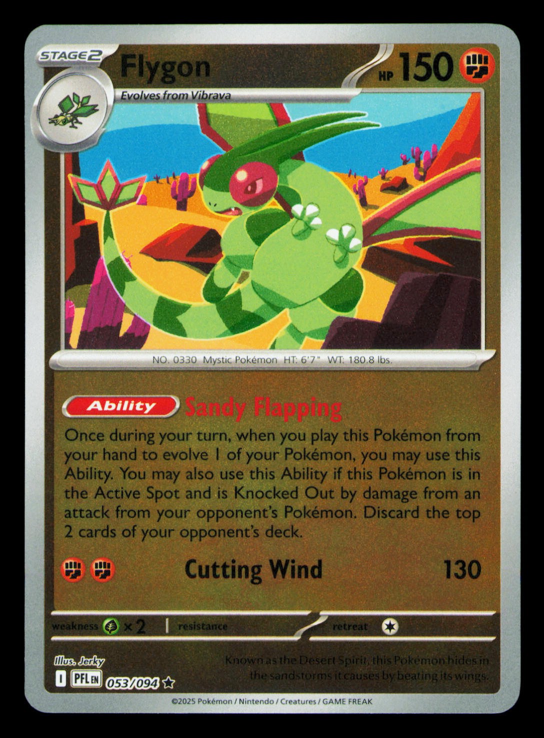 Flygon Reverse Holofoil Rare ME02: Phantasmal Flames 053/094 NM