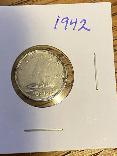 canadian silver dime 1942