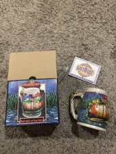 Vintage 1996 Budweiser BUD-WEIS-ER Beer Frog Stein Handcrafted Mug NOS CIB