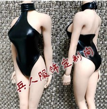 1:6Black swimsuit bodysuit dress female clothes model For 12" figure toys